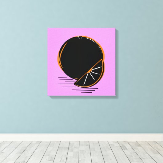 Dark Orange – Minimal Graphic Art Canvas Afdruk (Insitu (Houten vloer))