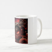 Dark Orange Steampunk Mandelbrot Fractal Koffiemok (Voorkant rechts)