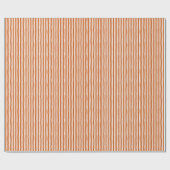 Dark Orange & White Wonky Stripes Cadeaupapier (Vlak)