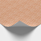 Dark Orange & White Wonky Stripes Cadeaupapier (Hoek)