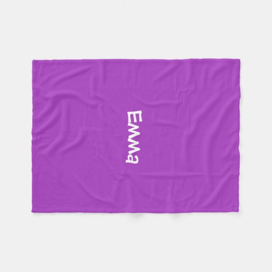 Dark Orchid Personalized Fleece Blanket Deken (Voorkant (Horizontaal))