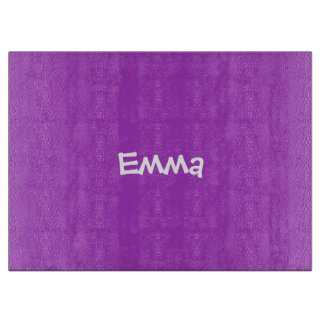 Dark Orchid Personalized Glass Cutting Board Snijplank