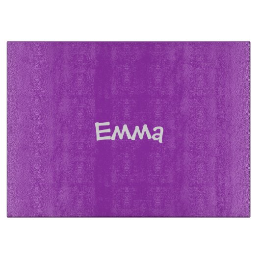 Dark Orchid Personalized Glass Cutting Board Snijplank (Voorkant)