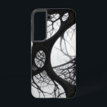 Dark Organic Roots Abstract Pattern Hoesje Samsung Galaxy Hoesje<br><div class="desc">Maak een gedurfde uitspraak en bescherm je telefoon met dit stoere, glanzende hoesje met een intrigerend abstract ontwerp. Het kunstwerk cadeaus een betoverend netwerk van duistere, met elkaar verweven organische structuren, zoals wortels of takken, tegen een contrasterende lichte achtergrond. Dit complexe patroon roept een gevoel van mysterie en diepte op...</div>
