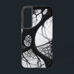 Dark Organic Roots Abstract Pattern Hoesje Samsung Galaxy Hoesje<br><div class="desc">Maak een gedurfde uitspraak en bescherm je telefoon met dit stoere, glanzende hoesje met een intrigerend abstract ontwerp. Het kunstwerk cadeaus een betoverend netwerk van duistere, met elkaar verweven organische structuren, zoals wortels of takken, tegen een contrasterende lichte achtergrond. Dit complexe patroon roept een gevoel van mysterie en diepte op...</div>
