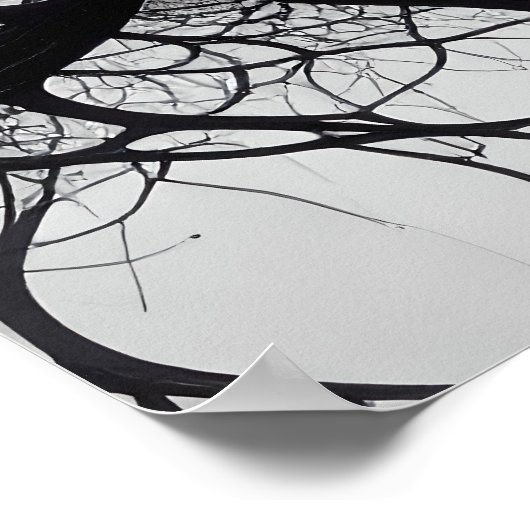 Dark Organic Roots Abstract Poster (Hoek)