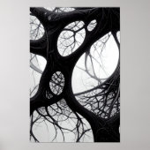 Dark Organic Roots Abstract Poster (Voorkant)