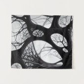 Dark Organic Roots Abstract Tapestry Wandkleed (Voorkant (horizontaal))