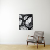 Dark Organic Roots Abstract Tapestry Wandkleed (In situ)