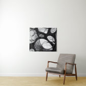Dark Organic Roots Abstract Tapestry Wandkleed (In Situ (horizontaal))