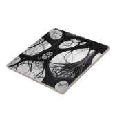 Dark Organic Roots Abstracte Tegel Tegeltje (Zijkant)