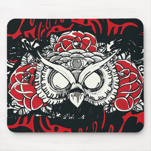 Dark owl Mousepad Muismat (Voorkant)