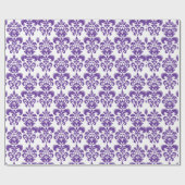 DARK PAARS DAMASK PATTERN 2 CADEAUPAPIER (Vlak)