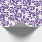 DARK PAARS DAMASK PATTERN 2 CADEAUPAPIER (Hoek)