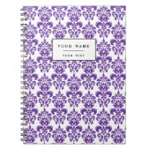 DARK PAARS DAMASK PATTERN 2 NOTITIEBOEK (Voorkant)