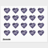 Dark Paars Lila Silver Lijst Logo Baking Hart Sticker (Vel)