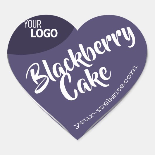 Dark Paars Lila Silver Lijst Logo Baking Hart Sticker (Voorkant)