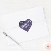 Dark Paars Lila Silver Lijst Logo Baking Hart Sticker (Envelop)