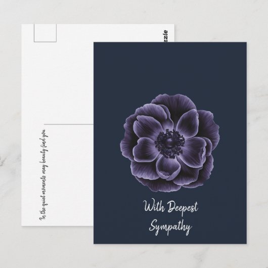 Dark Paarse Bloom Botanical Art Design Briefkaart (Voorkant / Achterkant)