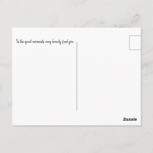 Dark Paarse Bloom Botanical Art Design Briefkaart (Achterkant)