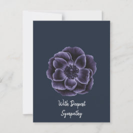 Dark Paarse Bloom Botanical Art Design Briefkaart