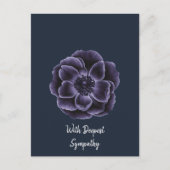 Dark Paarse Bloom Botanical Art Design Briefkaart (Voorkant)