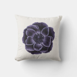 Dark Paarse Bloom Botanical Art Design Kussen