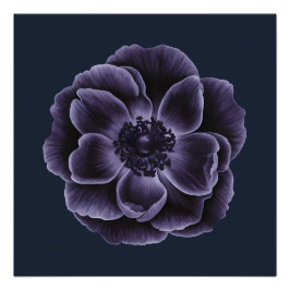 Dark Paarse Bloom Botanical Art Design Perfect Poster
