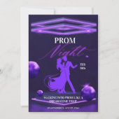 Dark Paarse Bold Prom Event Kaart (Voorkant)