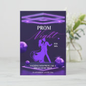 Dark Paarse Bold Prom Event Kaart (Staand voorkant)