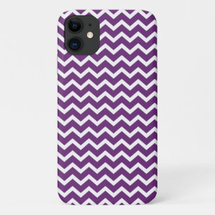 Dark Paarse Chevrons Pattern iPhone 11 Hoesje