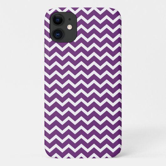 Dark Paarse Chevrons Pattern Case-Mate iPhone Case (Achterkant)