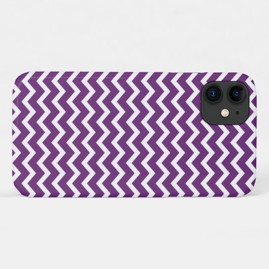 Dark Paarse Chevrons Pattern Case-Mate iPhone Case (Achterkant (horizontaal))