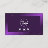 Dark Paarse Eye Catching Sparkle Diamonds Toevoege Visitekaartje (Voorkant)