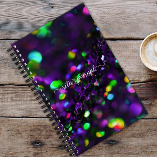 Dark Paarse Sparkling Journal Notitieboek