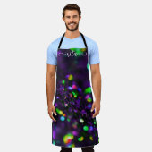 Dark Paarse sprankelende werk Schort (Gedragen)