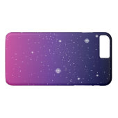 Dark Paarse Sterrennacht Sky Case-Mate iPhone Case (Achterkant (Horizontaal))