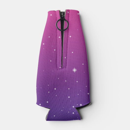 Dark Paarse Sterrennacht Sky Flesjeskoeler (Achterkant)