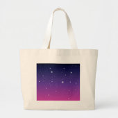 Dark Paarse Sterrennacht Sky Grote Tote Bag (Voorkant)