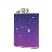 Dark Paarse Sterrennacht Sky Heupfles (Links)