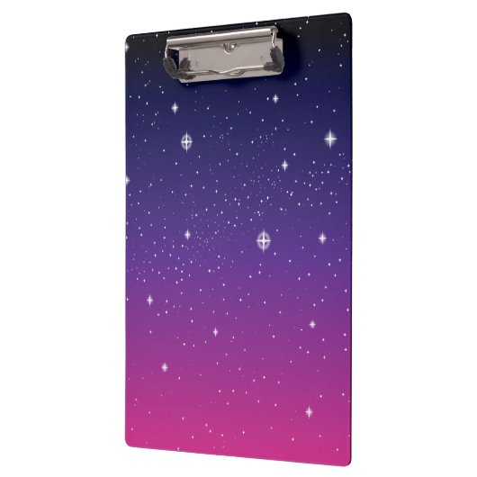 Dark Paarse Sterrennacht Sky Klembord (Links)