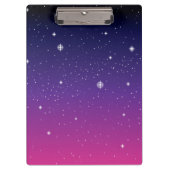 Dark Paarse Sterrennacht Sky Klembord (Voorkant)