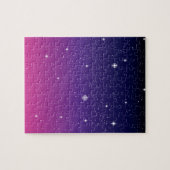 Dark Paarse Sterrennacht Sky Legpuzzel (Horizontaal)