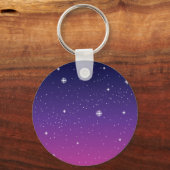 Dark Paarse Sterrennacht Sky Sleutelhanger (Voorkant)