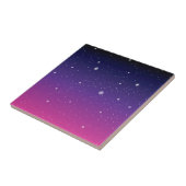 Dark Paarse Sterrennacht Sky Tegeltje (Zijkant)