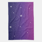 Dark Paarse Sterrennacht Sky Theedoek (Verticaal)