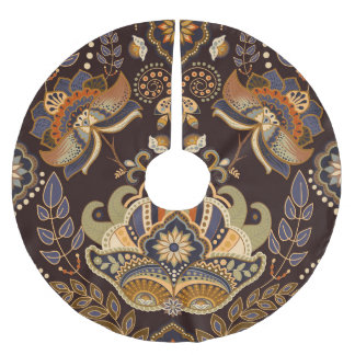 Dark Paisley: Bloemen Indische naadloos. Kerstboom Rok