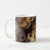 Dark Paisley: Bloemen Indische naadloos. Koffiemok (Links)