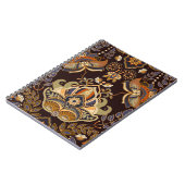 Dark Paisley: Bloemen Indische naadloos. Notitieboek (Linkerzijde)