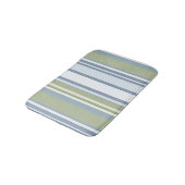 Dark Pastel Blue and Spring Rain Stripes Badmat (Gekanteld)